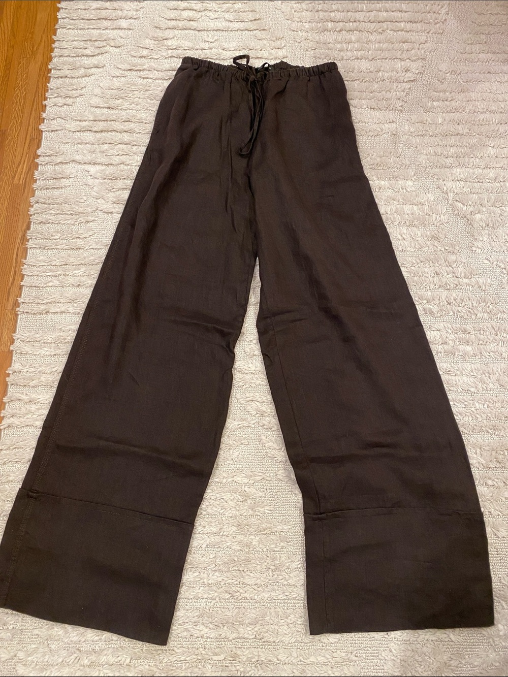 Zara Linen Pants - Dark Brown Sz XS